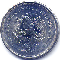 メキシコ旧１ペソ硬貨表