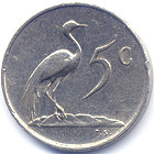 南アフリカ旧５セント硬貨裏