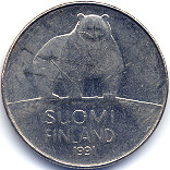 フィンランド旧５０ペンニア硬貨表