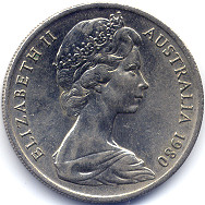 オーストラリア旧１０セント硬貨表