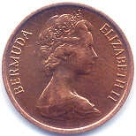 イギリス領バミューダ旧１セント硬貨表