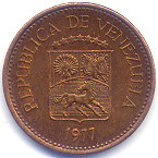 ベネズエラ旧５センティモ硬貨表