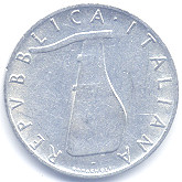 イタリア旧５リレ硬貨表