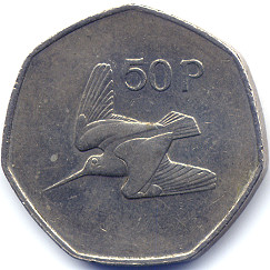 アイルランド旧５０ペンス硬貨