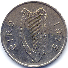 アイルランド旧１０ペンス硬貨表